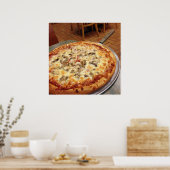 Poster de pizza aux champignons (Cuisine)