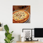 Poster de pizza aux champignons (Bureau à domicile)