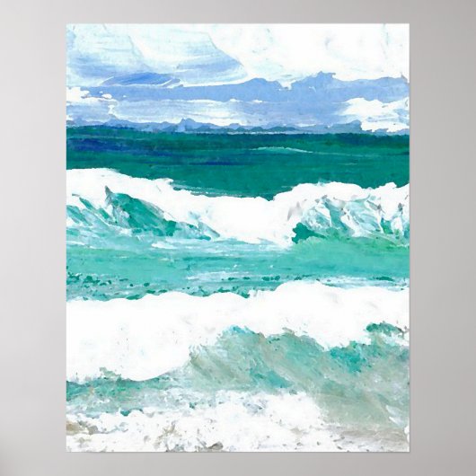 Poster de Plage CricketDiane - Vagues Océaniques e (Devant)