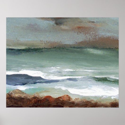 Poster de Plage de CricketDiane - Moody Sea Ocean  (Devant)