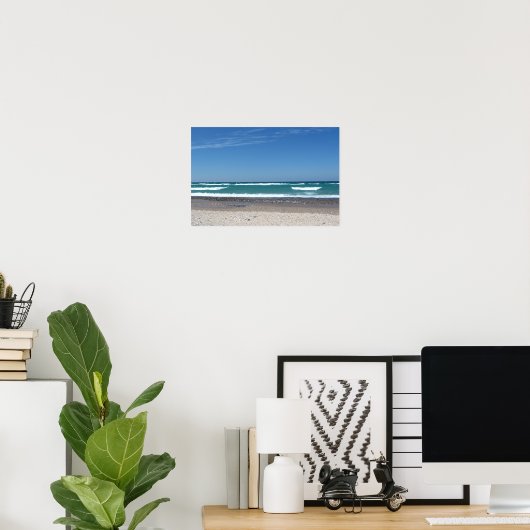 Poster de plage et de vagues (Bureau à domicile)