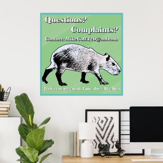 Poster de plaisanterie (Bureau à domicile)