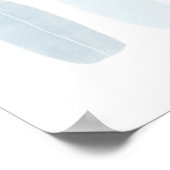 Poster de planche de surf bleu aquarelle (Coin)