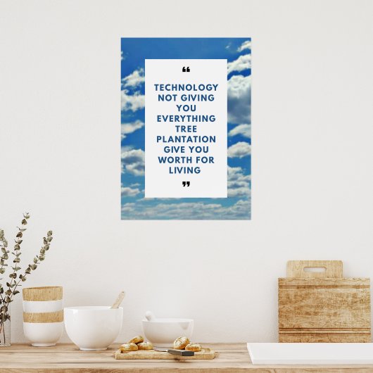 Poster de plantation d'arbre avec message | Wall A (Cuisine)