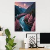 Poster de Pleine lune OEuvre murale cosmique (Bureau à domicile)