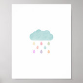 Poster de pluie et nuages pastel (Devant)