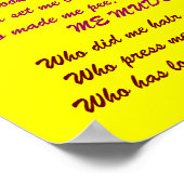 poster de poème ME MUDDER (Coin)