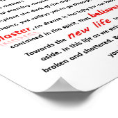 Poster de poème préliminaire de la fin (Coin)