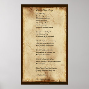 Poster de poésie de l'amitié "Un de ces jours"