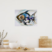 Poster de poisson Abstrait / Design par VinnyFish (Cuisine)