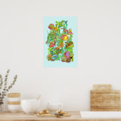 Poster de poisson amusant 16 x 24 (Cuisine)