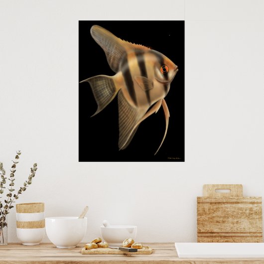 Poster de poisson-ange d'eau douce (Cuisine)