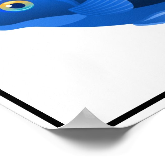 Poster de poisson bleu (Coin)
