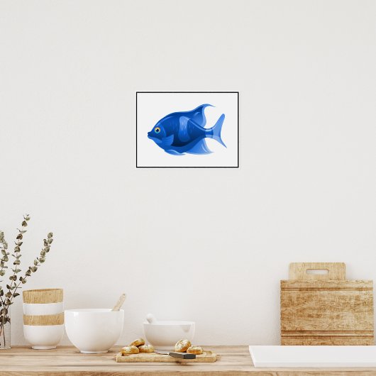 Poster de poisson bleu (Cuisine)