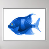 Poster de poisson bleu (Devant)