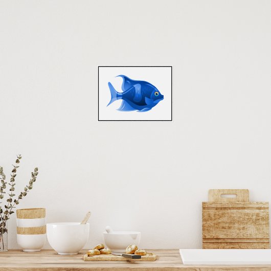 Poster de poisson bleu (Cuisine)