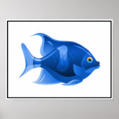 Poster de poisson bleu (Devant)