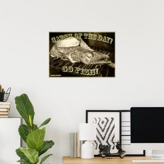 Poster de poisson cool ! (Bureau à domicile)