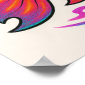 Poster de poisson de l'équitation de chat Space (Coin)