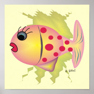 Poster de poisson de Whisky Art par Gail Gabel