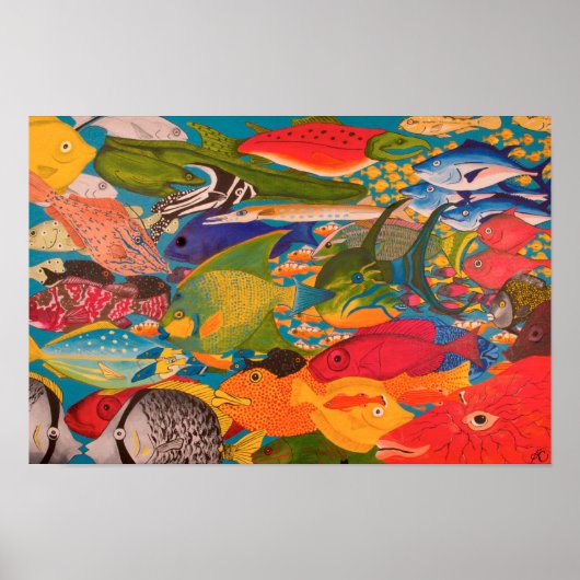 Poster de poisson tropical (Devant)