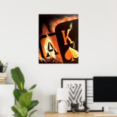 Poster de Poker Flaming Ace King Big Slick par Teo (Bureau à domicile)