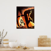 Poster de Poker Flaming Ace King Big Slick par Teo (Cuisine)