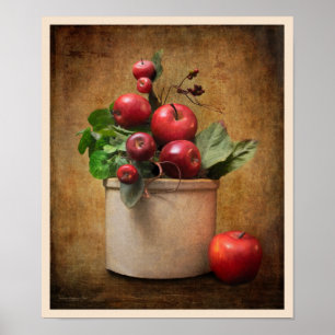 Poster De pommes de cruche toujours la vie rouge
