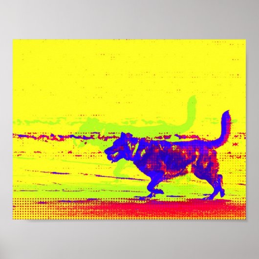 Poster de Pop Art Dog on Beach (Devant)