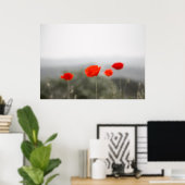 Poster de poppies rouges/impression de toile (Bureau à domicile)