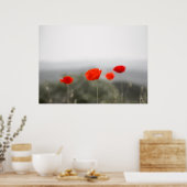 Poster de poppies rouges/impression de toile (Cuisine)