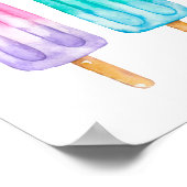 Poster de Popsicles d'aquarelle (Coin)
