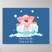 Poster de porc dans un bain (Devant)