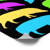 Poster de porcs multicolores (Coin)