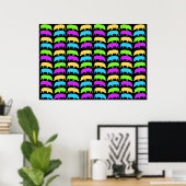 Poster de porcs multicolores (Bureau à domicile)