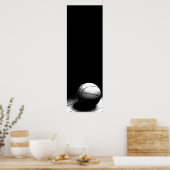 Poster de porte de basket noir et blanc (Cuisine)