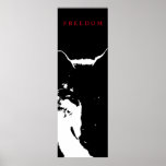 Poster de porte de loup noir blanc Pop Art Motivat<br><div class="desc">Oeuvre numérique - Wolf Head Computer Animal Art - College Pop Art - Wild Big Animals Ordinateur Images</div>