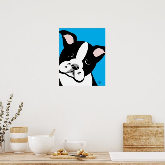 Poster de portrait de Boston Terrier Vector (Cuisine)