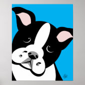 Poster de portrait de Boston Terrier Vector (Devant)