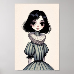 Poster de portrait de jeune fille