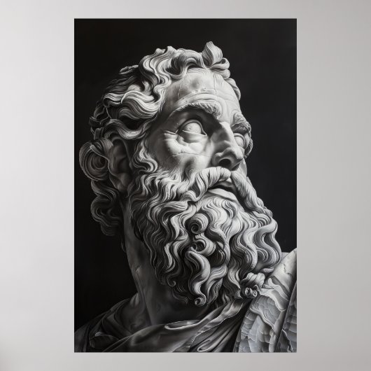 Poster de portrait de Sculpture Zeus - Bons Cieux  (Devant)
