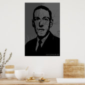 Poster de portrait HP Lovecraft (Cuisine)