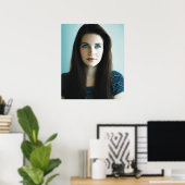 Poster de portraits d'une femme d'art de l'IA (Bureau à domicile)