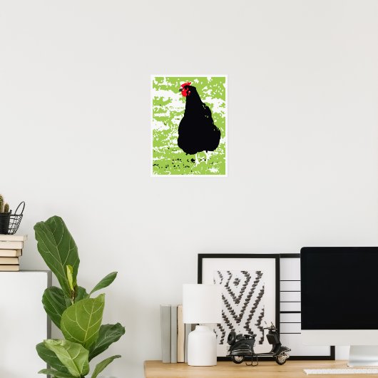 Poster de poulet (Bureau à domicile)