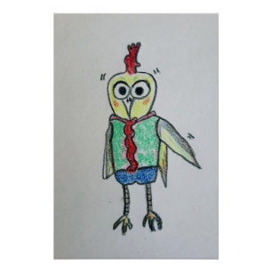 Poster de poulet brillant