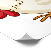 Poster de poulet caricaturé (Coin)