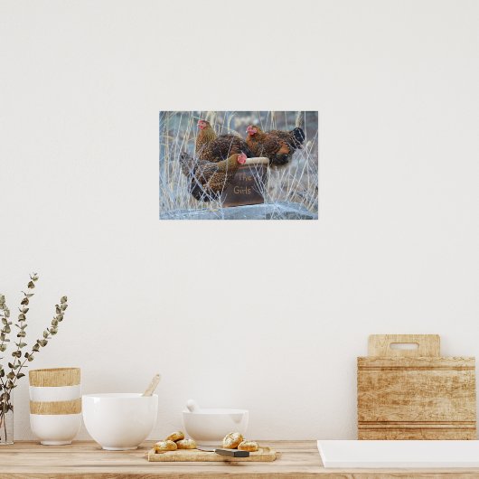 Poster de poulet "Les filles" (Cuisine)