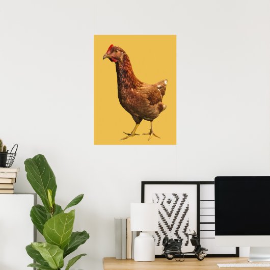 Poster de poulet rouge de Rhode Island (Bureau à domicile)