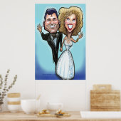 Poster de poupées de gâteau mariage (Cuisine)
