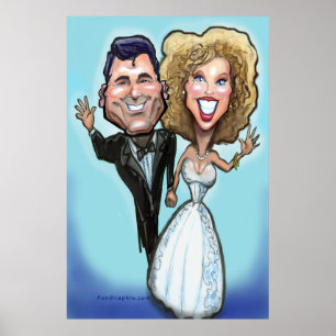 Poster de poupées de gâteau mariage